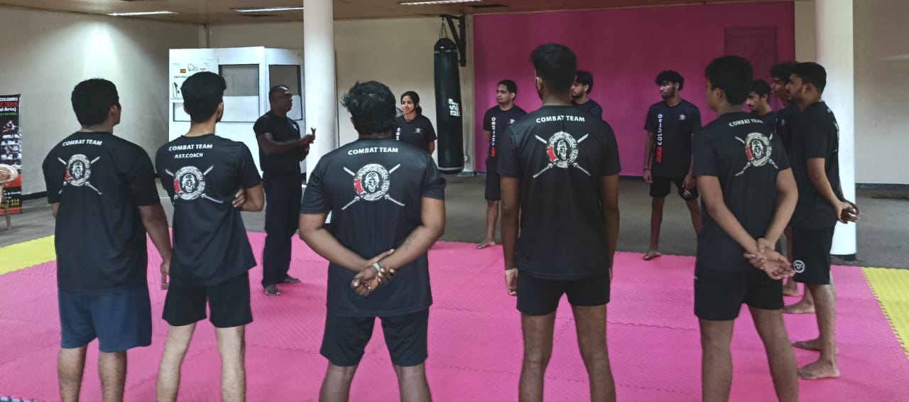 MMA Colombo Combat Club members training at the Wattala class